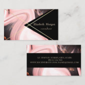 Elegant Geometrische marmer Gold Stripes Visitekaartje (Voorkant / Achterkant)