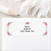 Elegant geometrische roze roze Adresetiketten Etiket (Insitu)