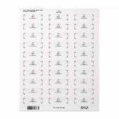 Elegant geometrische roze roze Adresetiketten Etiket (Full Sheet)