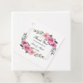 Elegant Geometrische roze roze roodmerken Bedankjes Labels (In situ)