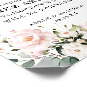 Elegant geometrische vorm Roze Blush Open Bar-teke Poster (Hoek)