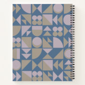 Elegant geometrische vormen Stusty Blue, speciaal  Notitieboek (Achterkant)