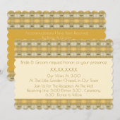 Elegant gepatterd goud en crème kaart (Voorkant / Achterkant)