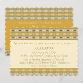 Elegant gepatterd goud en crème kaart