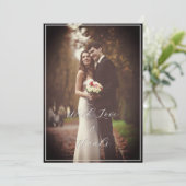 Elegant gepersonaliseerd 1 fotoscript bedankkaart (Staand voorkant)