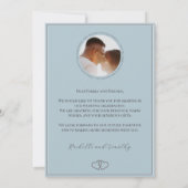 Elegant gepersonaliseerd 1 fotoscript bedankkaart (Achterkant)