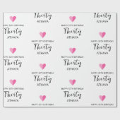 Elegant gepersonaliseerd 30e verjaardag cadeaupapier (Vlak)