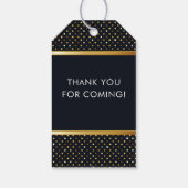 Elegant gepersonaliseerd 40e verjaardag goud en zw cadeaulabel (Achterkant)