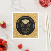 Elegant, gepersonaliseerd 70e verjaardag Napkins Servet (Insitu)