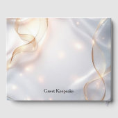 Elegant gepersonaliseerd aandenken voor romantisch gastenboek (Achterkant)