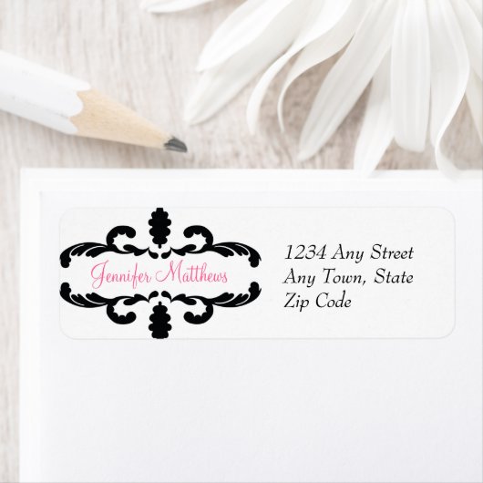 Elegant gepersonaliseerd adreslabel etiket (Insitu)