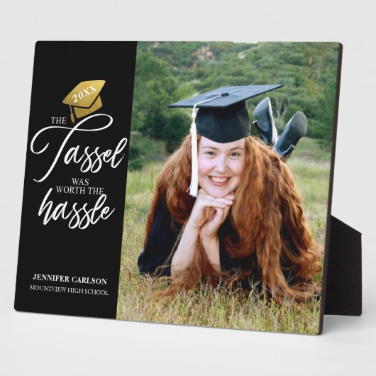 Elegant gepersonaliseerd Afstuderen Foto Plaque Fotoplaat (Zijkant)