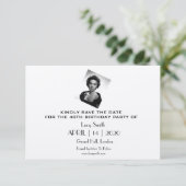 Elegant Gepersonaliseerd Birthday Party Save The Date (Staand voorkant)