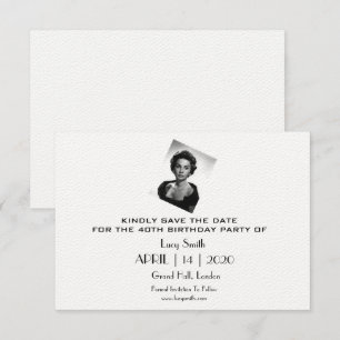 Elegant Gepersonaliseerd Birthday Party Save The Date