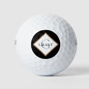 Elegant Gepersonaliseerd Black Brown Golf Balls Golfballen