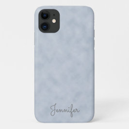 Elegant gepersonaliseerd blauw-grijs perkament Case-Mate iPhone case