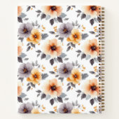 Elegant gepersonaliseerd bloemenrecept Notitieboek (Achterkant)