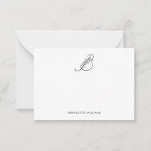 Elegant Gepersonaliseerd Bloemig Script Monogram