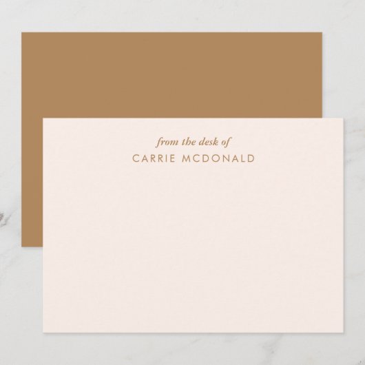 Elegant gepersonaliseerd briefpapier notitiekaartje (Voorkant / Achterkant)