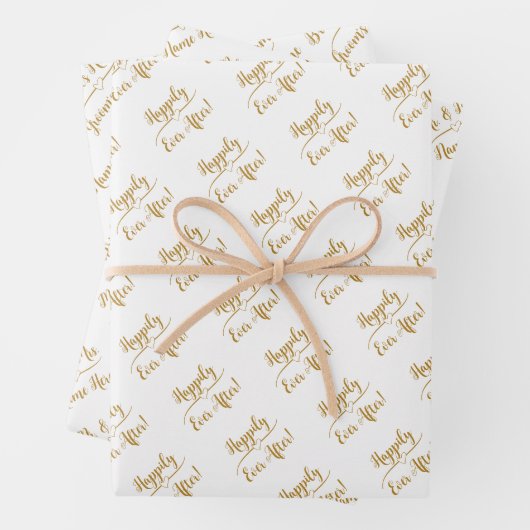 Elegant Gepersonaliseerd bruiloft bruid bruidegom  Inpakpapier Vel (In situ)