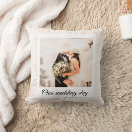 Elegant Gepersonaliseerd bruiloft foto Sierkussen