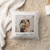 Elegant Gepersonaliseerd bruiloft foto Sierkussen (Deken)