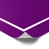 Elegant gepersonaliseerd chic paars trouwbord poster (Hoek)