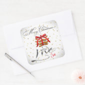 Elegant Gepersonaliseerd Christmas Cookie Gift Sti Vierkante Sticker (Envelop)
