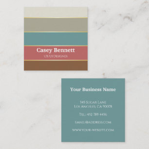 Elegant gepersonaliseerd colorblock Visitekaartje