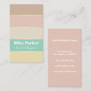Elegant gepersonaliseerd colorblock Visitekaartje