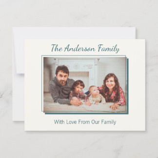 Elegant Gepersonaliseerd Familie Foto Geschenk Briefkaart