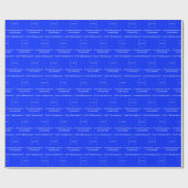 Elegant Gepersonaliseerd Felicitatielogo Blauw Cadeaupapier (Vlak)
