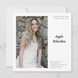 Elegant gepersonaliseerd foto Afstuderen Aankondiging