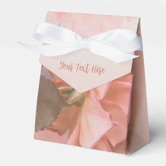 Elegant gepersonaliseerd gedempt Roos Bedankdoosjes (Voorkant Zijde)