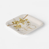 Elegant gepersonaliseerd Golden Wedding Paper Bord (Gebogen)