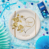 Elegant gepersonaliseerd Golden Wedding Paper Bord (Feest)