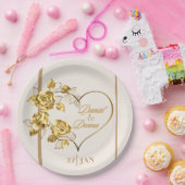 Elegant gepersonaliseerd Golden Wedding Paper Bord (Feest)