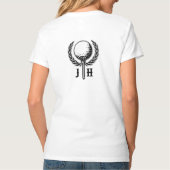 Elegant Gepersonaliseerd Golf Monogram Ontwerp T-shirt (Achterkant)