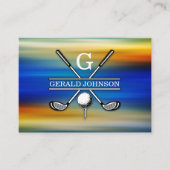 Elegant Gepersonaliseerd Golf Monogram Ontwerp Visitekaartje (Voorkant)