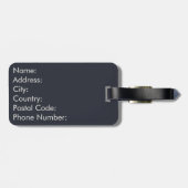 Elegant gepersonaliseerd golfclub monogram ontwerp bagagelabel (Achterkant horizontaal)