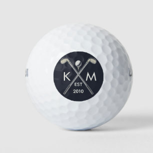 Elegant gepersonaliseerd golfclub monogram ontwerp golfballen