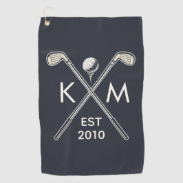 Elegant gepersonaliseerd golfclub monogram ontwerp golfhanddoek