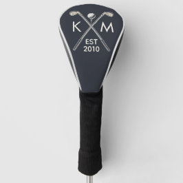 Elegant gepersonaliseerd golfclub monogram ontwerp golfheadcover