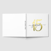 Elegant gepersonaliseerd goud 15e verjaardag gastenboek (Volledig)