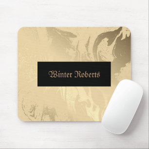 Elegant gepersonaliseerd goud en zwart muismat