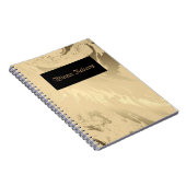 Elegant gepersonaliseerd goud en zwart notitieboek (Rechterzijde)