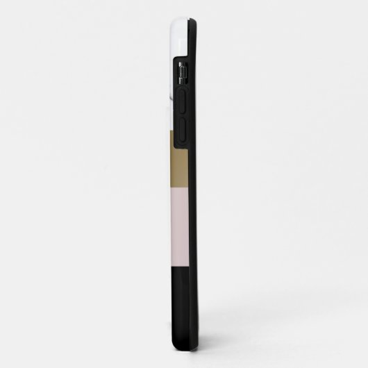 Elegant gepersonaliseerd goud wit marmer Case-Mate iPhone case (Achterkant/links)