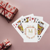Elegant gepersonaliseerd goudmonogram pokerkaarten