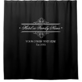 Elegant gepersonaliseerd hotel of familie wit Lijs Douchegordijn (Voorkant)