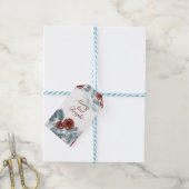Elegant gepersonaliseerd kerstfeest cadeaulabel (Met Touw)
